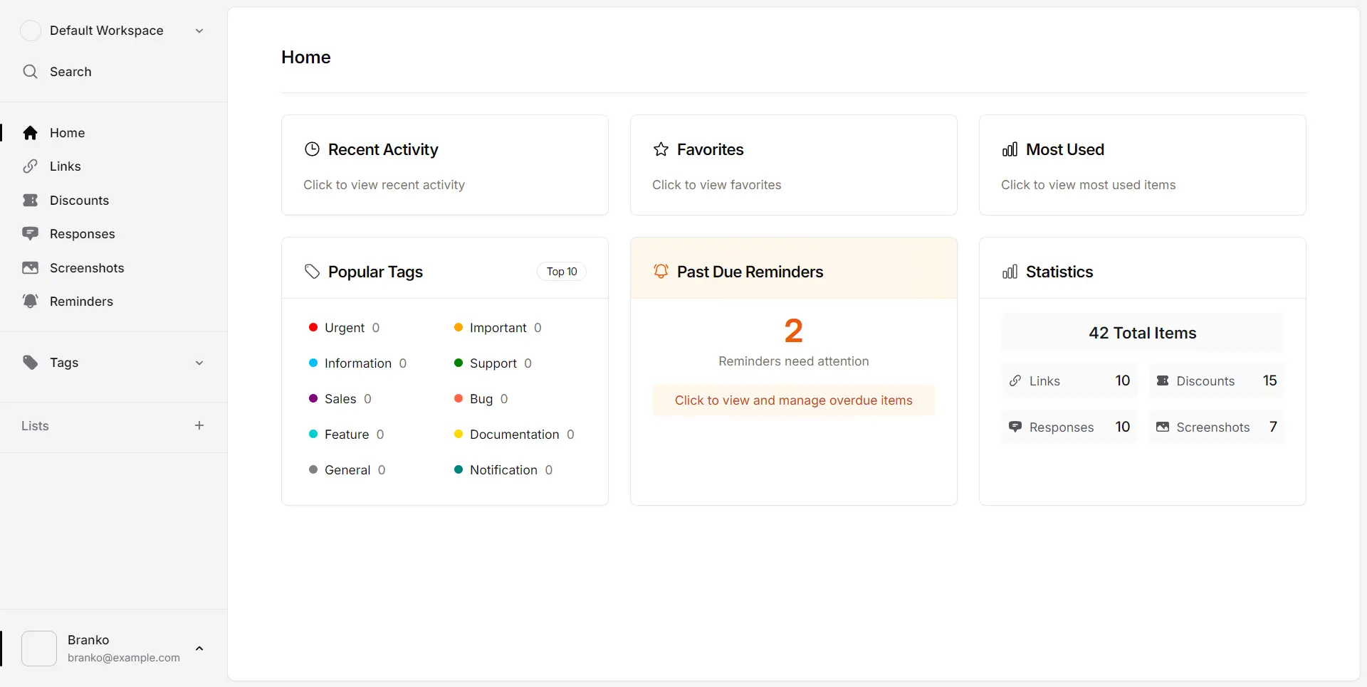 Support Toolbox Dashboard Preview