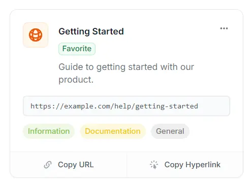 Adding multiple tags to a link