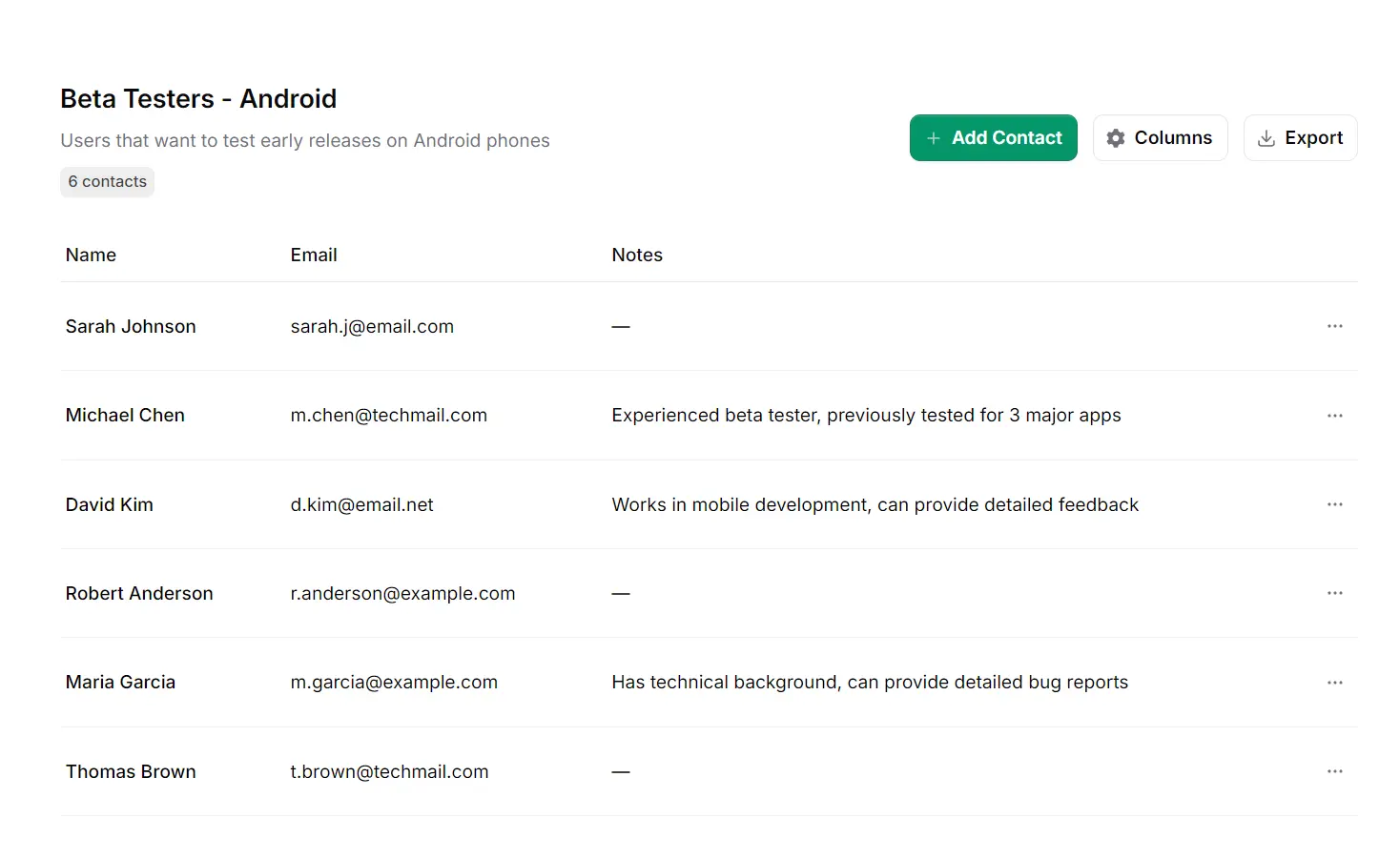 Support Toolbox Custom Lists interface
