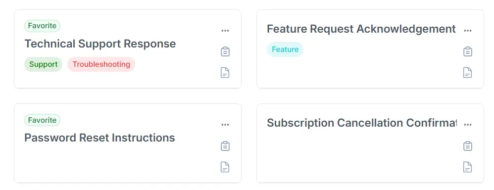 Grid view showing tags and favorites