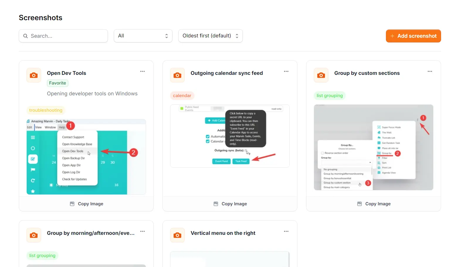 Support Toolbox Screenshots
