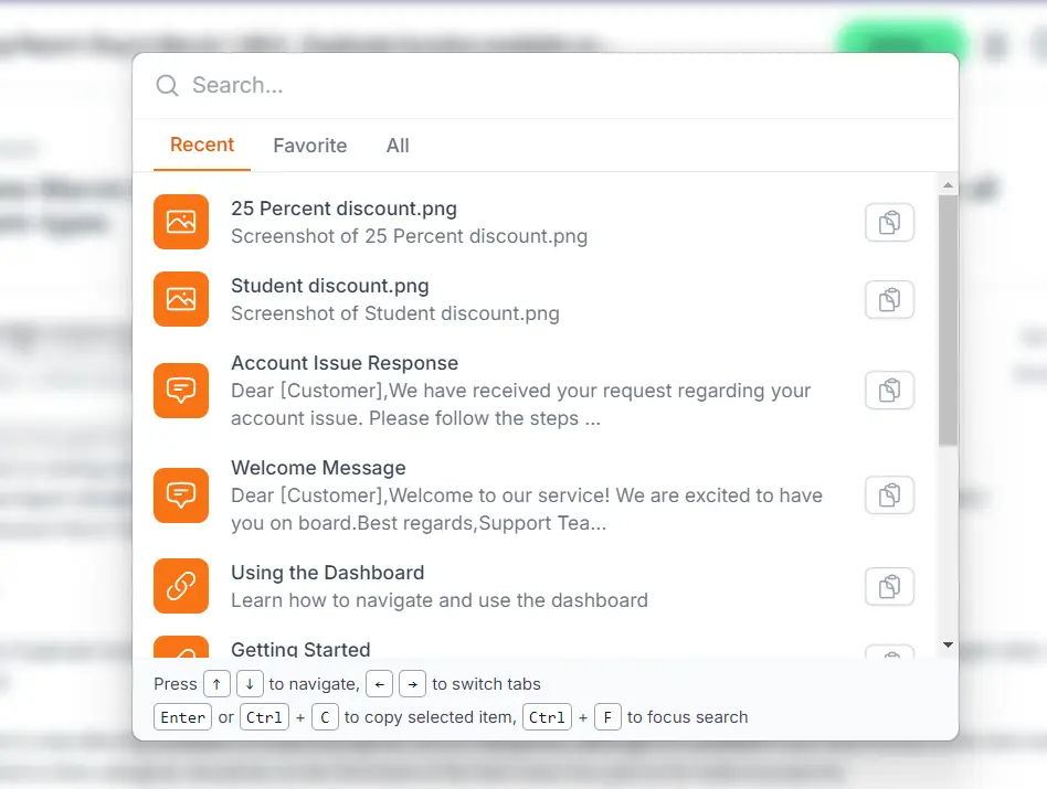 Global Search Interface