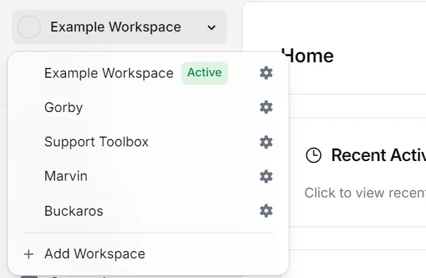 Support Toolbox Workspaces